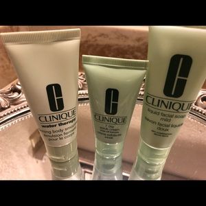 Clinique facial soap, scrub cream & water therapy